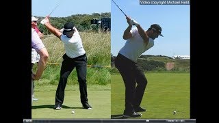 Jon Rahm golf swing  Long Iron faceon amp downtheline July 2017 [upl. by Malloy788]