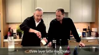 aerolatte  milk frother makes three layer caffè latte macchiato [upl. by Montgomery874]