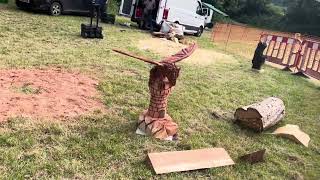 A fabulous range of wooden sculpture at Caerleon festival 2024 [upl. by Eelrebmik719]