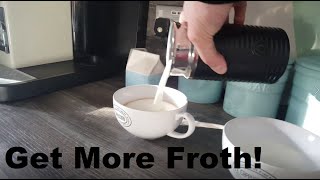 How to Get More Froth from Your Nespresso Coffee Aeroccino  Nespresso tips and help [upl. by Okwu]