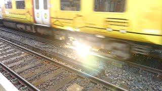 Merseyrail 507 009 making arcs at Birkdale station [upl. by Atnima]