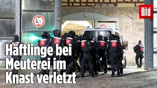 Gefängnismeuterei Polizei stürmt Knast in Thüringen  JVA Untermaßfeld [upl. by Airetak831]